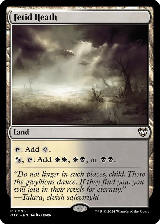 Fetid Heath [Outlaws of Thunder Junction Commander] - MTG Single