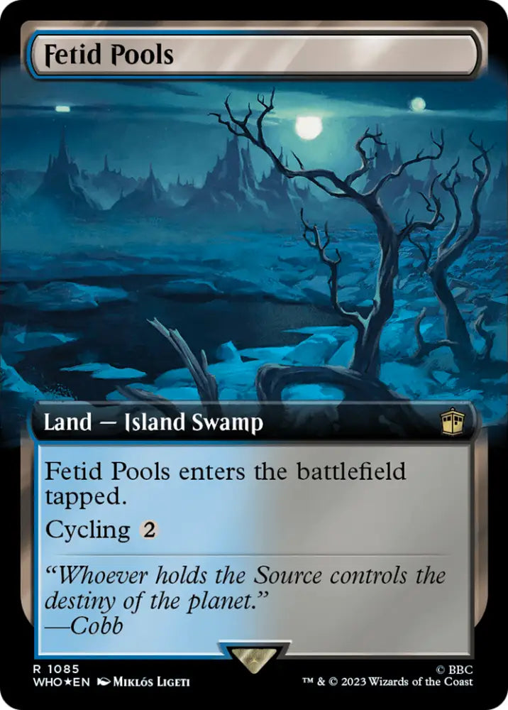 Fetid Pools (Extended Art) (Surge Foil) [Doctor Who] - MTG Single