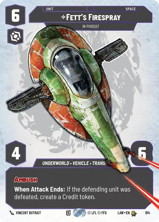 Fett's Firespray - In Pursuit (Prestige) (814) [A Lawless Time]