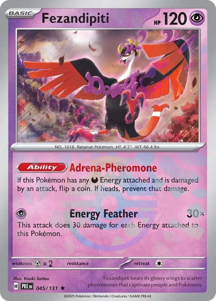 Fezandipiti (045/131) (Master Ball Pattern) [Scarlet & Violet: Prismatic Evolutions] - Pokemon Single