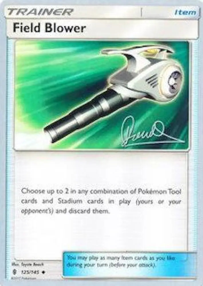 Field Blower (125/145) (Infinite Force - Diego Cassiraga) [World Championships 2017] - Pokemon Single