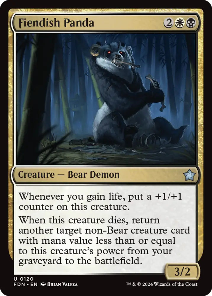 Fiendish Panda [Foundations] - MTG Single