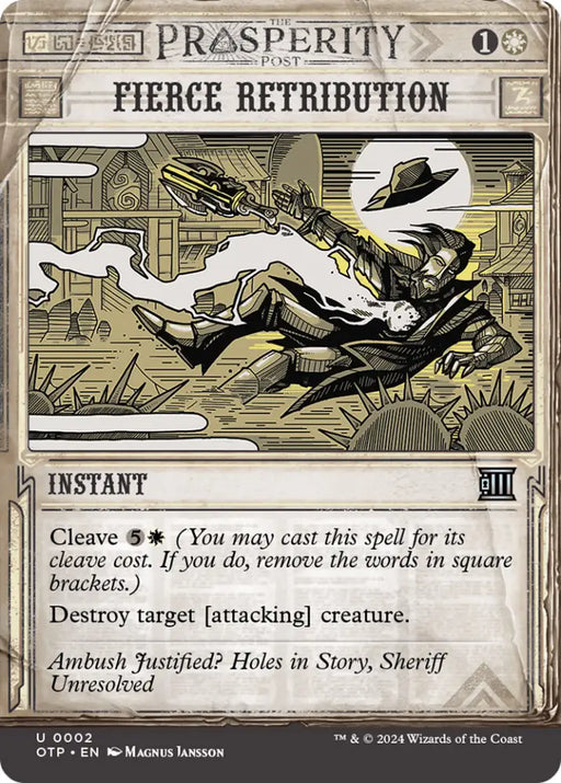 Fierce Retribution [Outlaws of Thunder Junction: Breaking News] - MTG Single