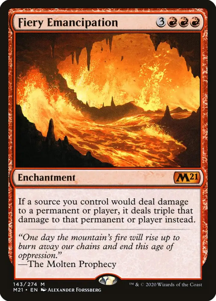 Fiery Emancipation [Core Set 2021] - MTG Single