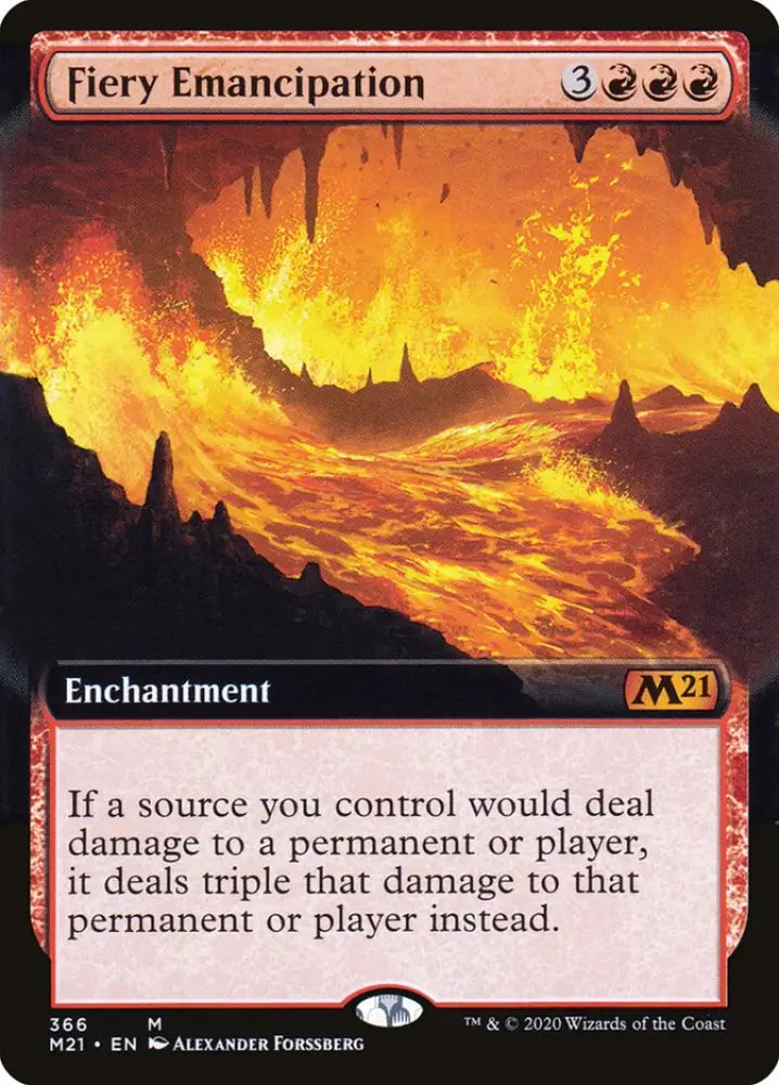 Fiery Emancipation (Extended Art) [Core Set 2021] - MTG Single