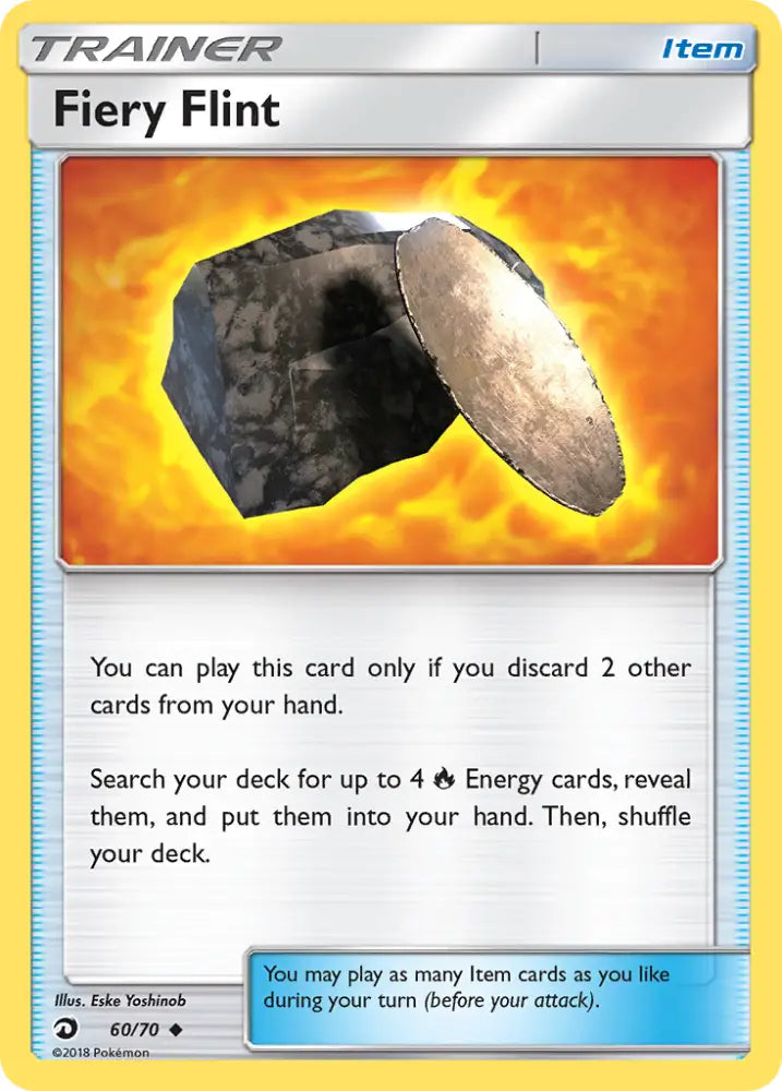 Fiery Flint (60/70) [Sun & Moon: Dragon Majesty] - Pokemon Single