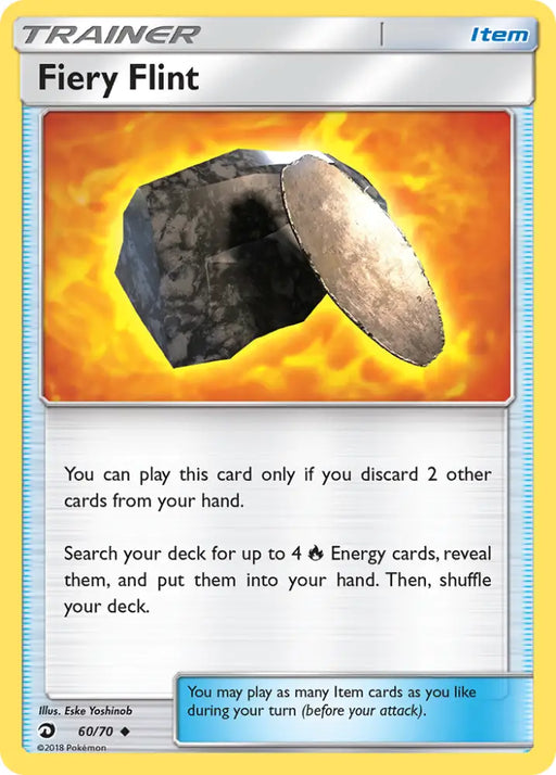Fiery Flint (60/70) [Sun & Moon: Dragon Majesty] - Pokemon Single