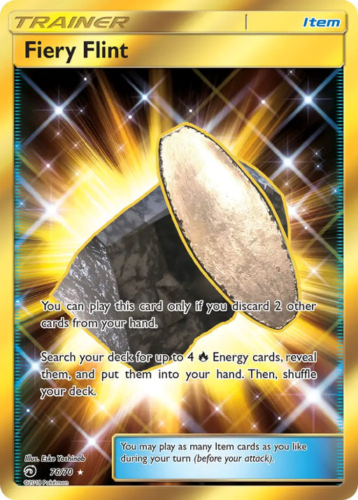 Fiery Flint (76/70) [Sun & Moon: Dragon Majesty] - Pokemon Single
