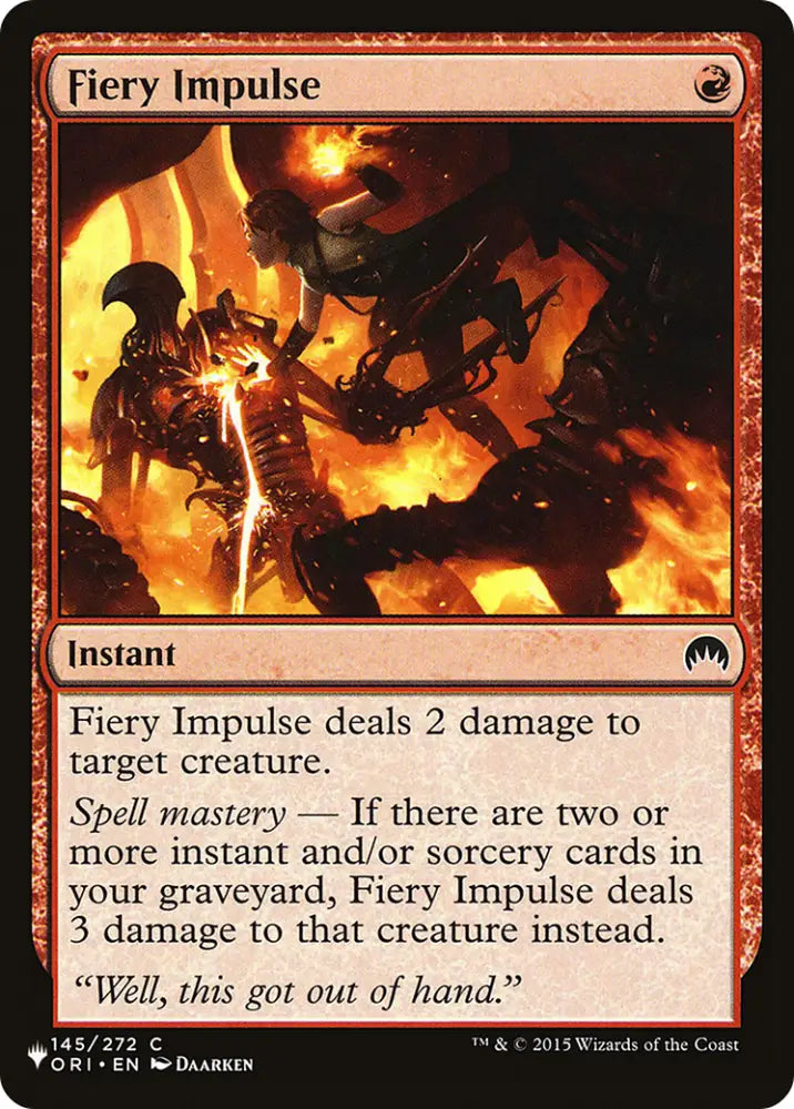 Fiery Impulse [The List] - MTG Single