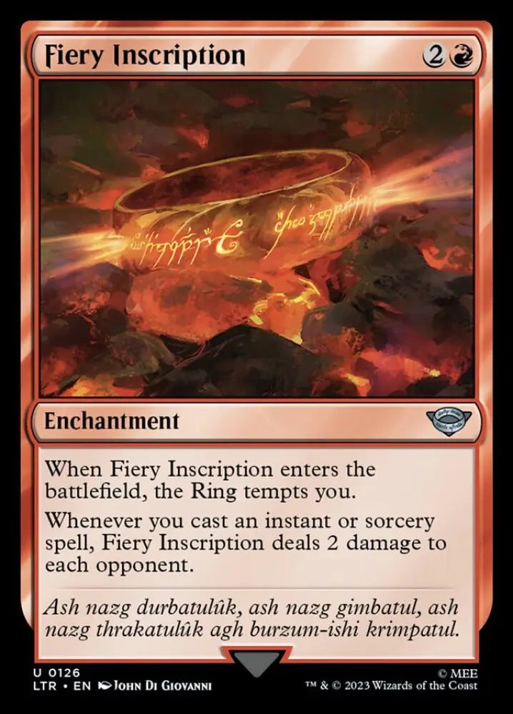 Fiery Inscription [The Lord of the Rings: Tales of Middle-Earth] - MTG Single