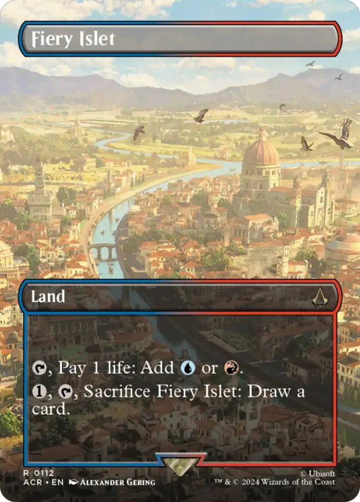 Fiery Islet (Borderless) [Assassin’s Creed] - MTG Single