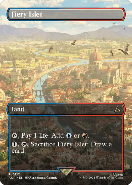 Fiery Islet (Borderless) [Assassin’s Creed] - MTG Single