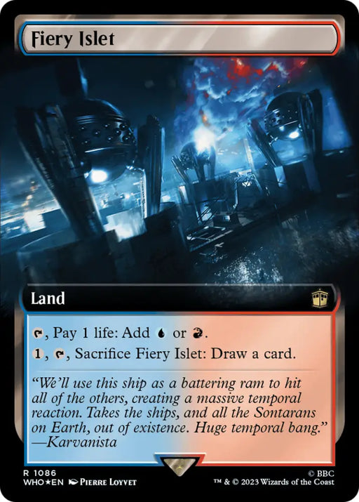 Fiery Islet (Extended Art) (Surge Foil) [Doctor Who] - MTG Single