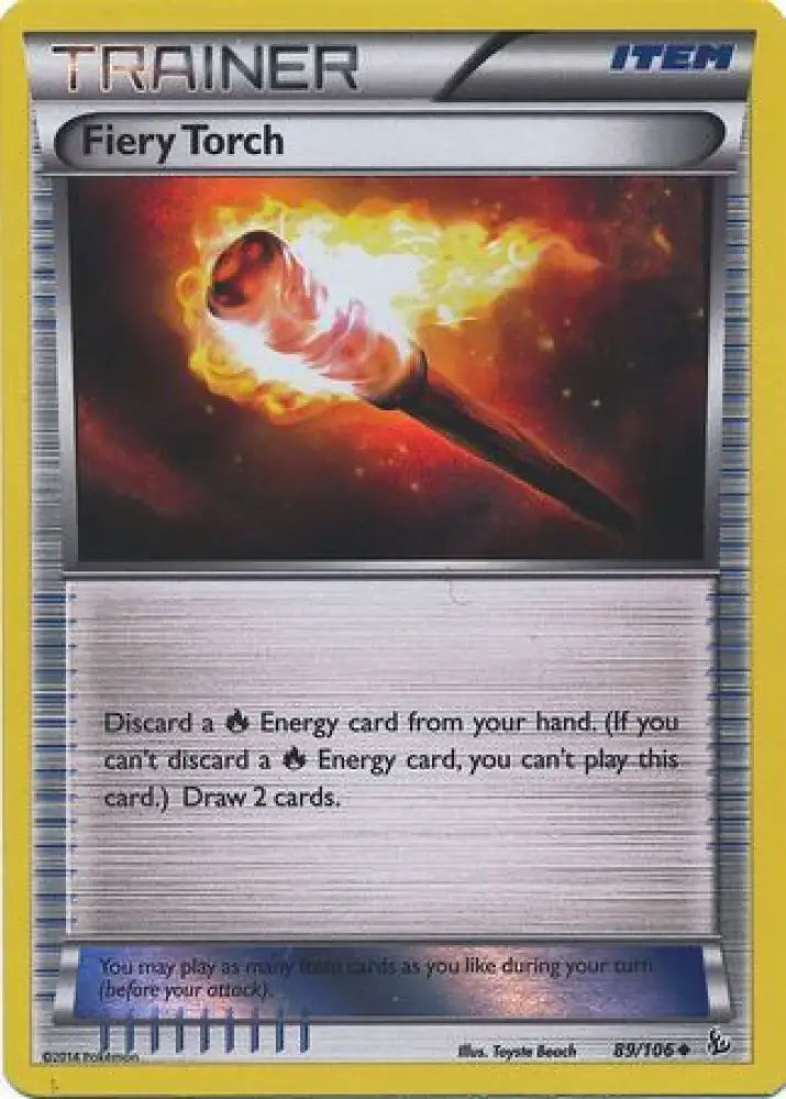 Fiery Torch (89/106) (Sheen Holo Pyroar Collection Exclusive) [XY: Flashfire] - Pokemon Single