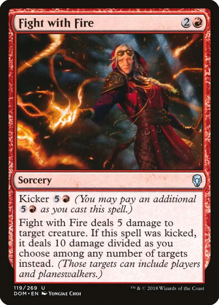 Fight with Fire [Dominaria] - MTG Single