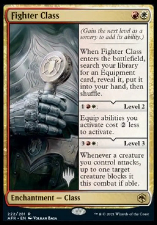 Fighter Class (Promo Pack) [Dungeons & Dragons: Adventures in the Forgotten Realms Promos] - MTG Single