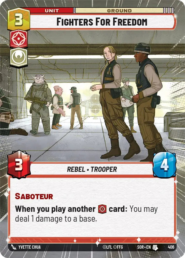 Fighters For Freedom (Hyperspace) (406) [Spark of Rebellion] - Star Wars: Unlimited Single