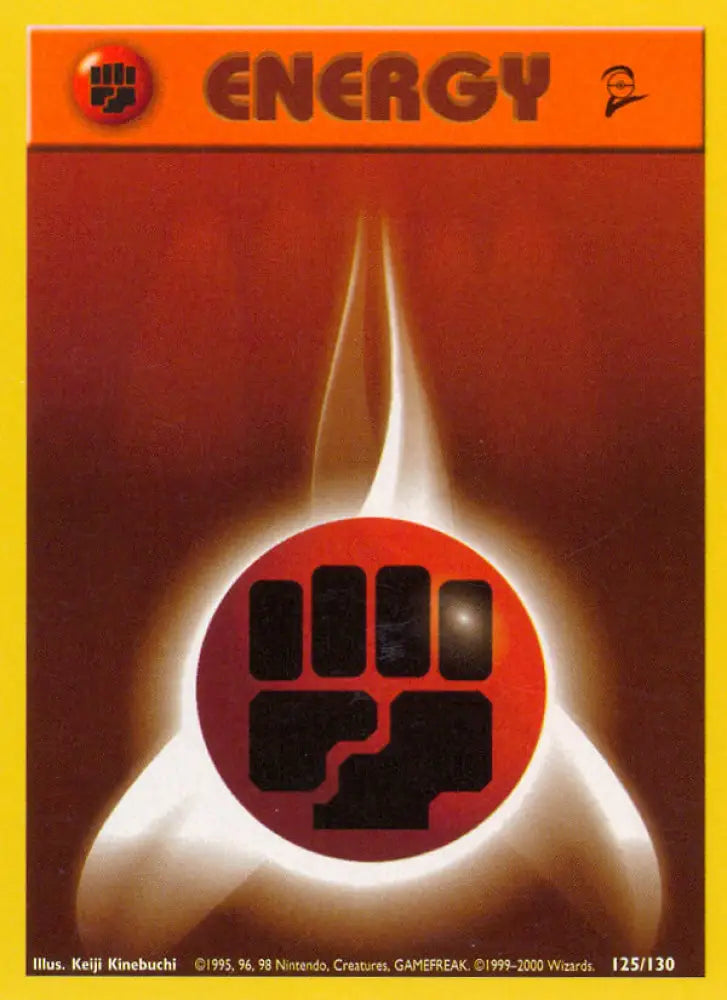 Fighting Energy (125/130) [Base Set 2] - Pokemon Single