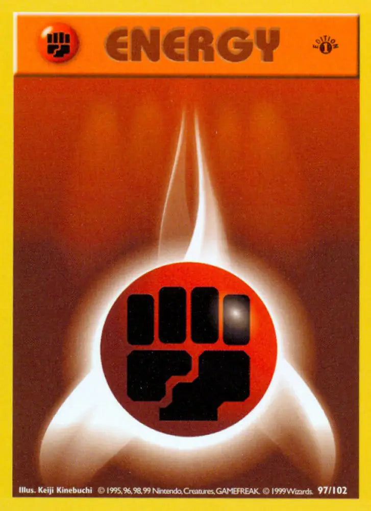 Fighting Energy (97/102) (Shadowless) [Base Set 1st Edition] - Pokemon Single