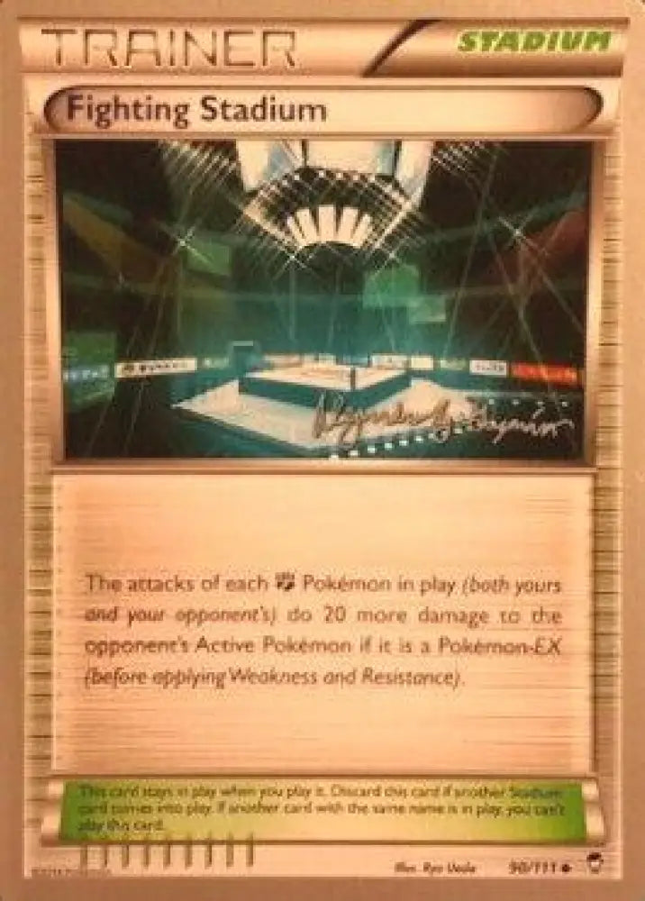 Fighting Stadium (90/111) (Primal Groudon - Alejandro Ng-Guzman) [World Championships 2015] - Pokemon Single