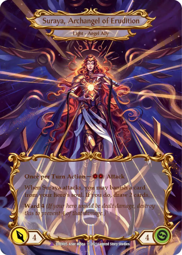 Figment of Erudition // Suraya Archangel of Erudition (Marvel) [Dusk Till Dawn] Cold Foil - Flesh And Blood Single