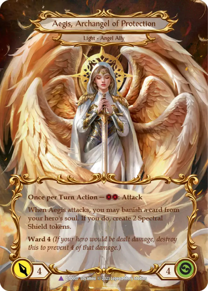 Figment of Protection // Aegis Archangel of Protection (Marvel) [Dusk Till Dawn] Cold Foil - Flesh And Blood Single