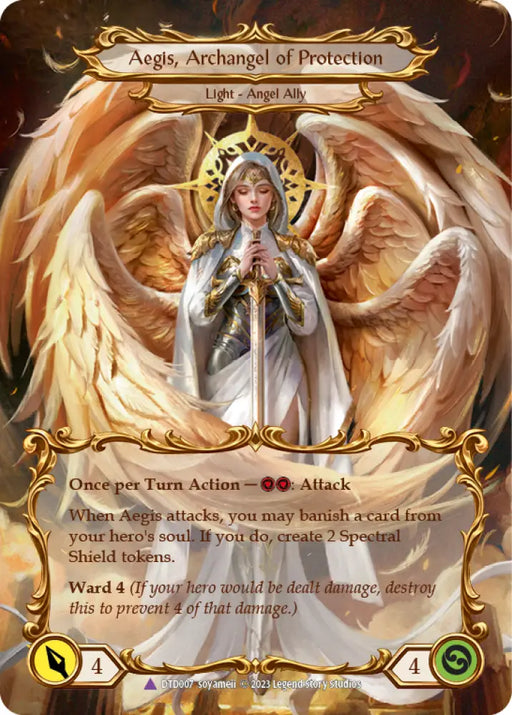 Figment of Protection // Aegis Archangel of Protection (Marvel) [Dusk Till Dawn] Cold Foil - Flesh And Blood Single