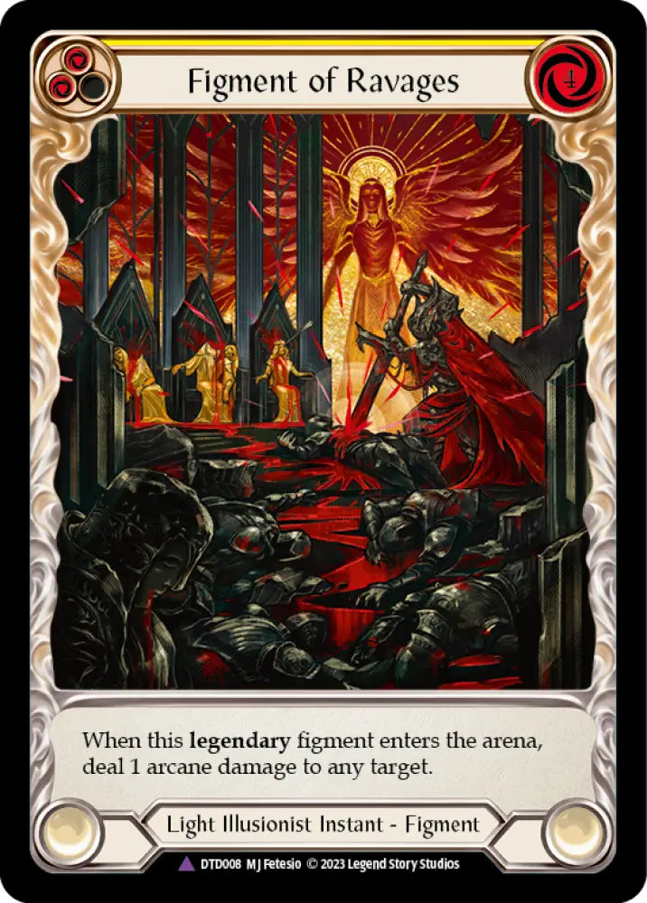 Figment of Ravages // Sekem Archangel of Ravages (Marvel) [Dusk Till Dawn] Cold Foil - Flesh And Blood Single