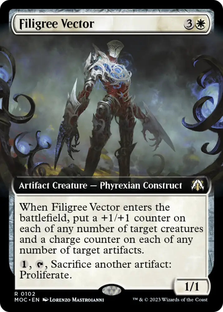Filigree Vector (Extended Art) [March of the Machine Commander] - MTG Single