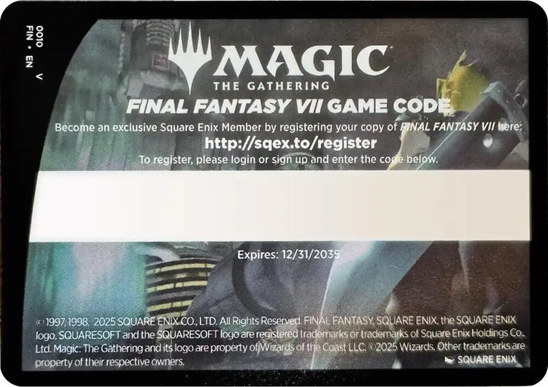 FINAL FANTASY - FINAL FANTASY VII Game Code Card (10) [Final Fantasy]