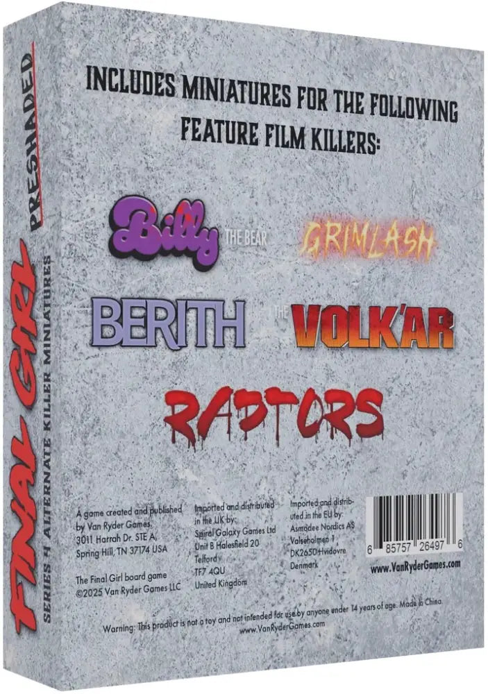 Final Girl S4 Alternate Killer Miniatures Preshaded - Board Games