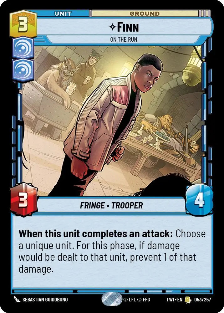 Finn - On the Run (053/257) [Twilight of the Republic] - Star Wars: Unlimited Single