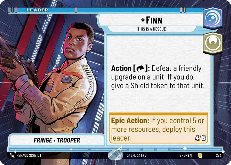 Finn - This is a Rescue (Hyperspace) (283) [Shadows of the Galaxy] - Star Wars: Unlimited Single