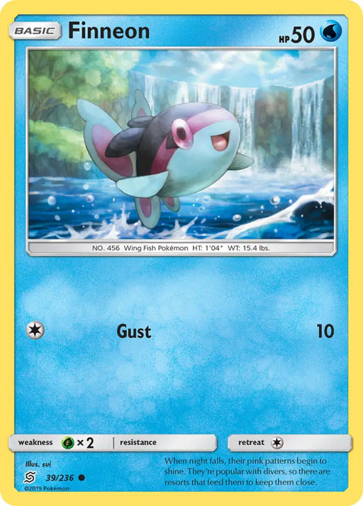 Finneon (39/236) [Sun & Moon: Unified Minds] - Pokemon Single