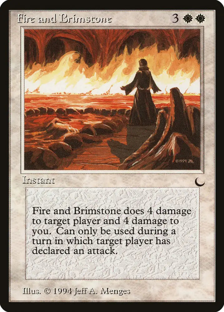 Fire and Brimstone [The Dark] - MTG Single