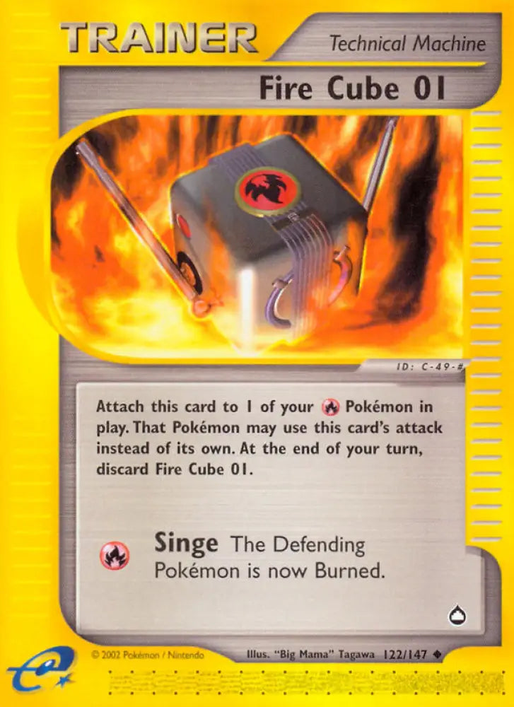Fire Cube 01 (122/147) [Aquapolis] - Pokemon Single