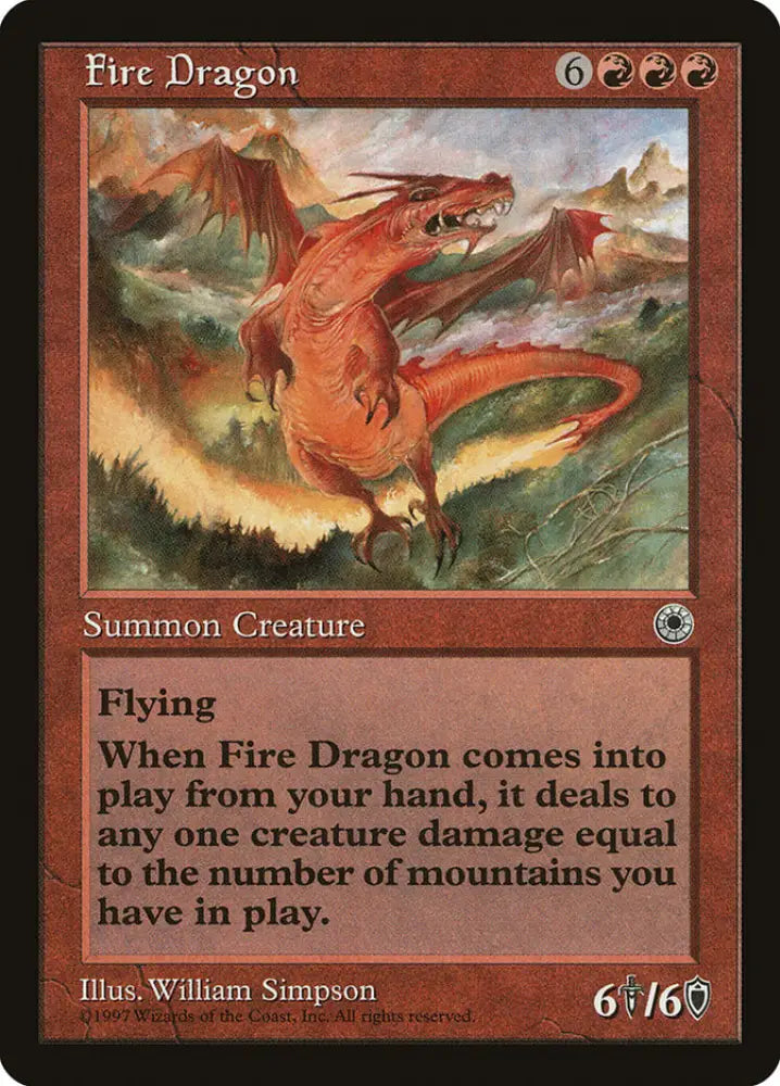 Fire Dragon [Portal] - MTG Single