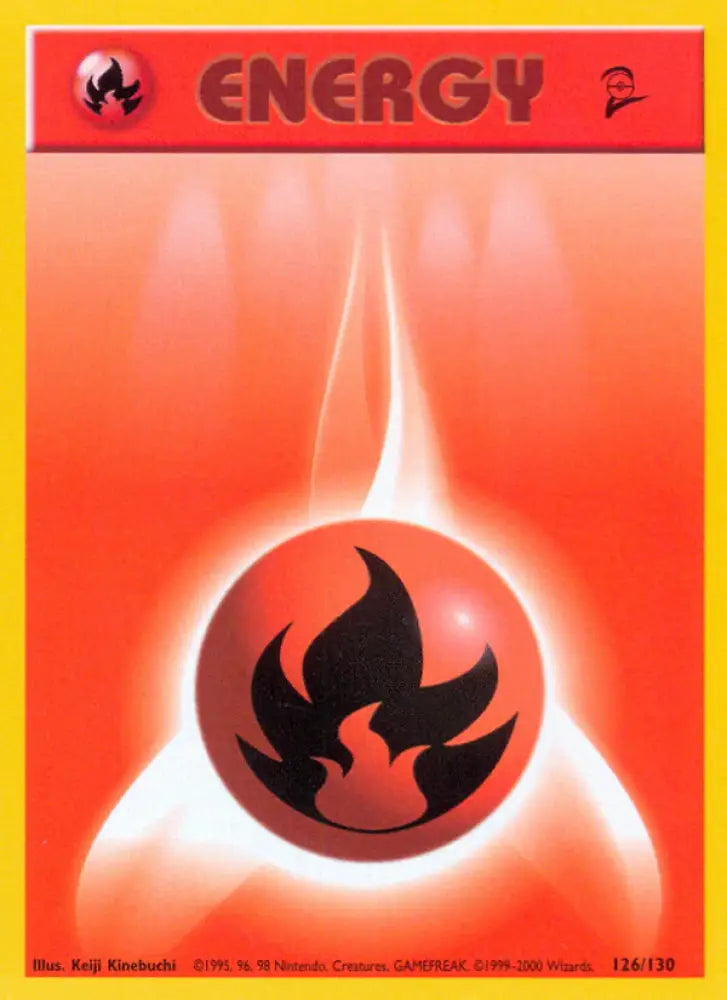 Fire Energy (126/130) [Base Set 2] - Pokemon Single
