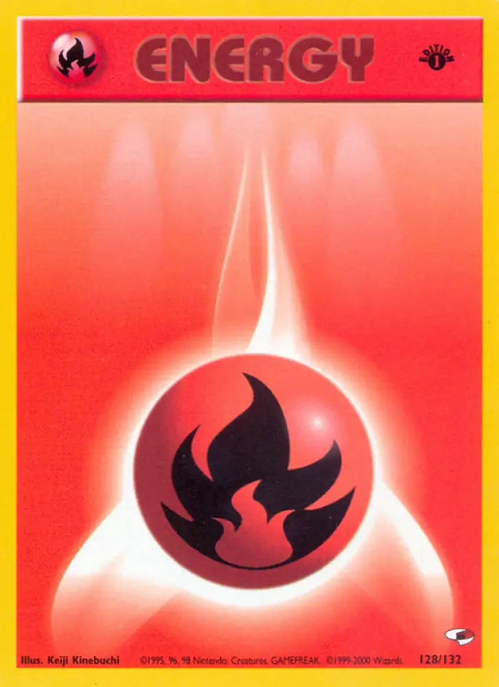 Fire Energy (128/132) [Gym Heroes 1st Edition] - Pokemon Single