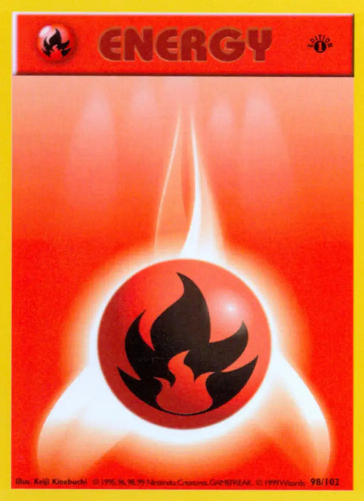 Fire Energy (98/102) (Shadowless) [Base Set 1st Edition] - Pokemon Single