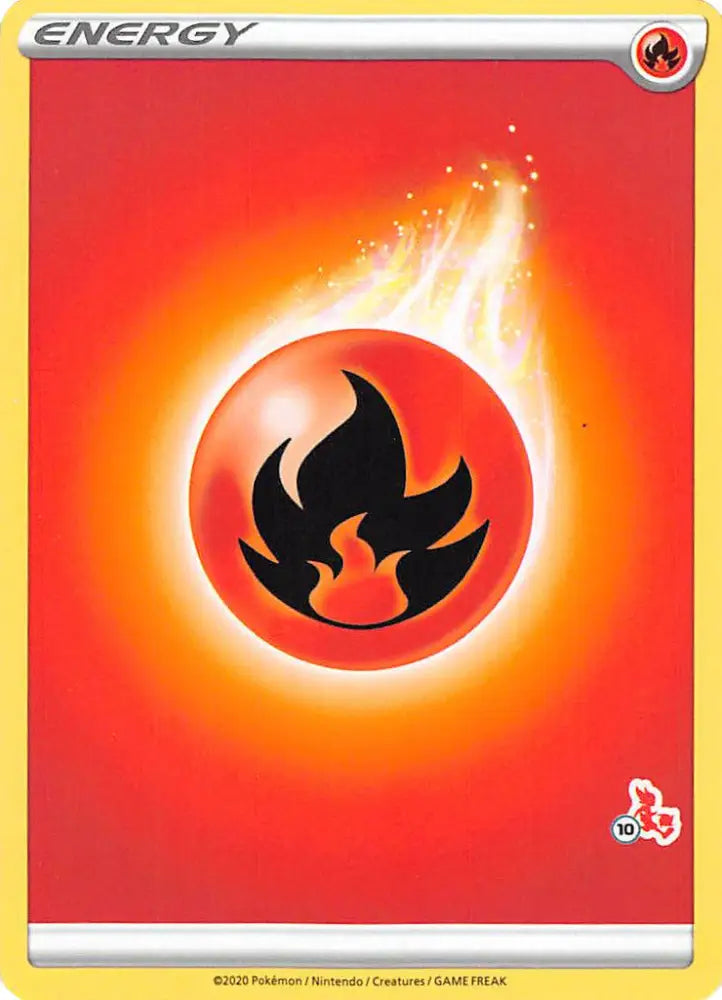 Fire Energy (Cinderace Stamp #10) [Battle Academy 2022] - Pokemon Single