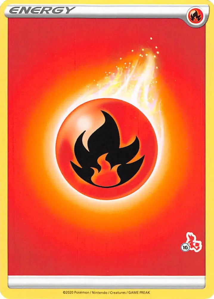 Fire Energy (Cinderace Stamp #16) [Battle Academy 2022] - Pokemon Single