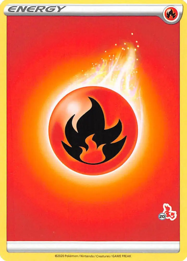 Fire Energy (Cinderace Stamp #20) [Battle Academy 2022] - Pokemon Single