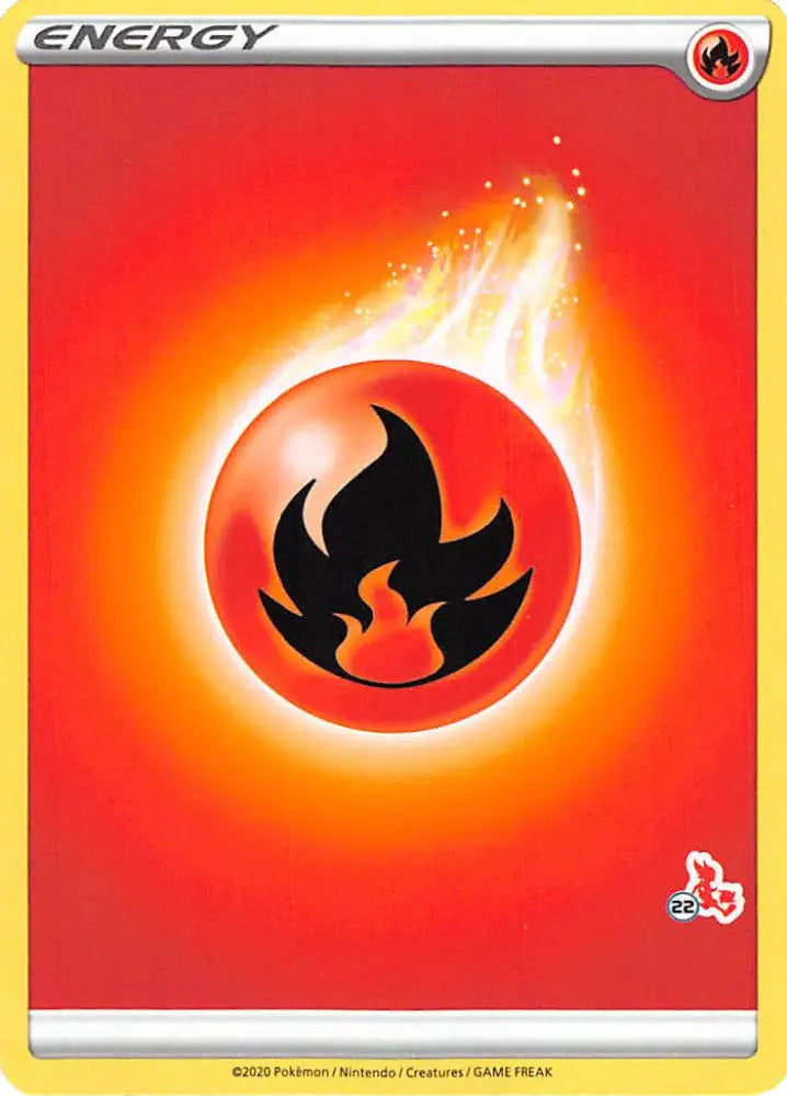Fire Energy (Cinderace Stamp #22) [Battle Academy 2022] - Pokemon Single