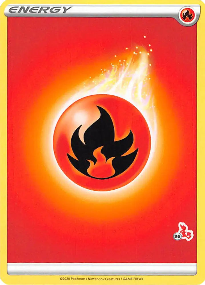Fire Energy (Cinderace Stamp #26) [Battle Academy 2022] - Pokemon Single
