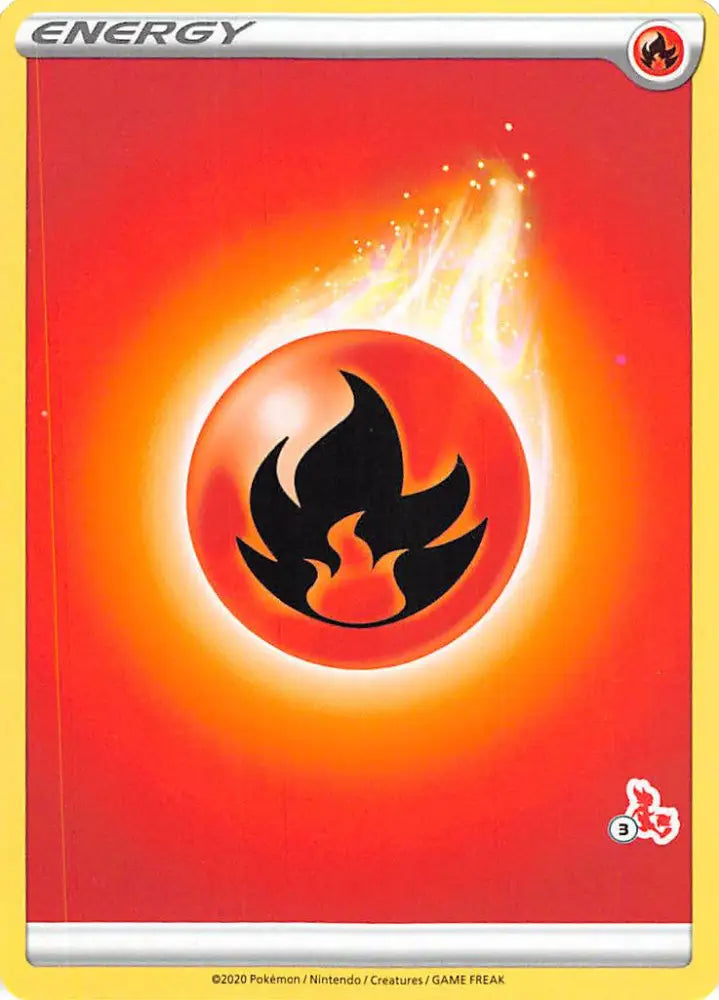 Fire Energy (Cinderace Stamp #3) [Battle Academy 2022] - Pokemon Single