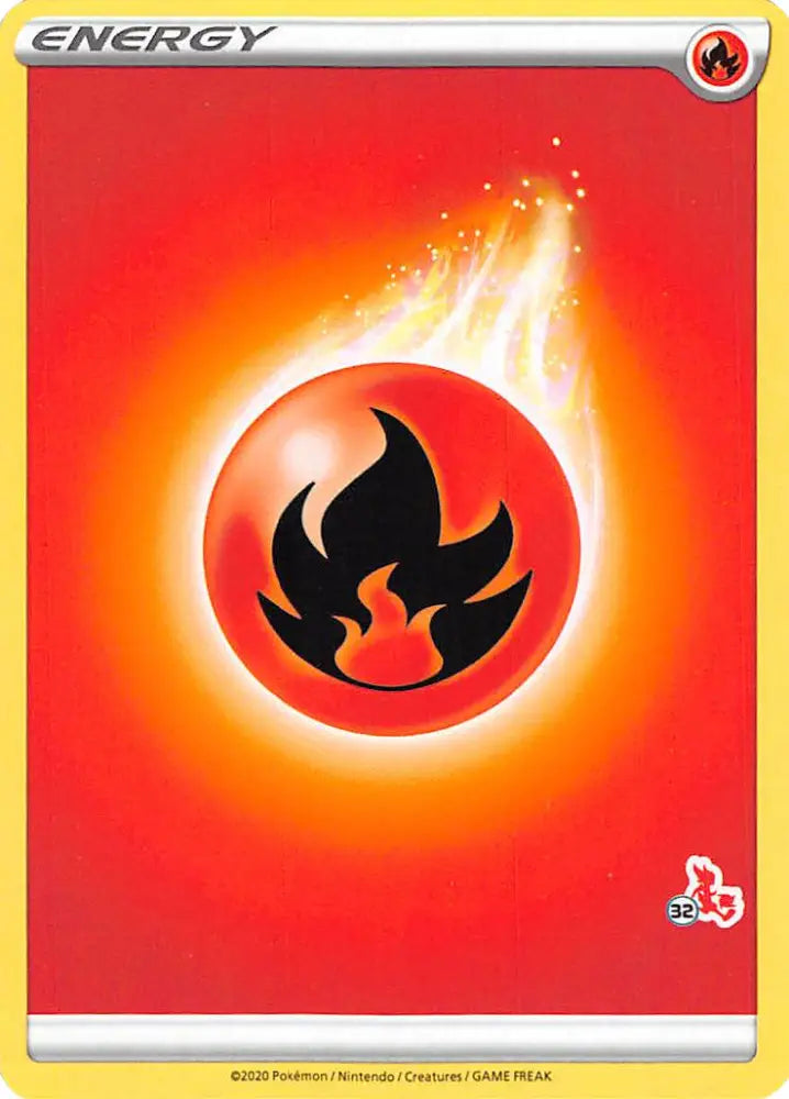 Fire Energy (Cinderace Stamp #32) [Battle Academy 2022] - Pokemon Single