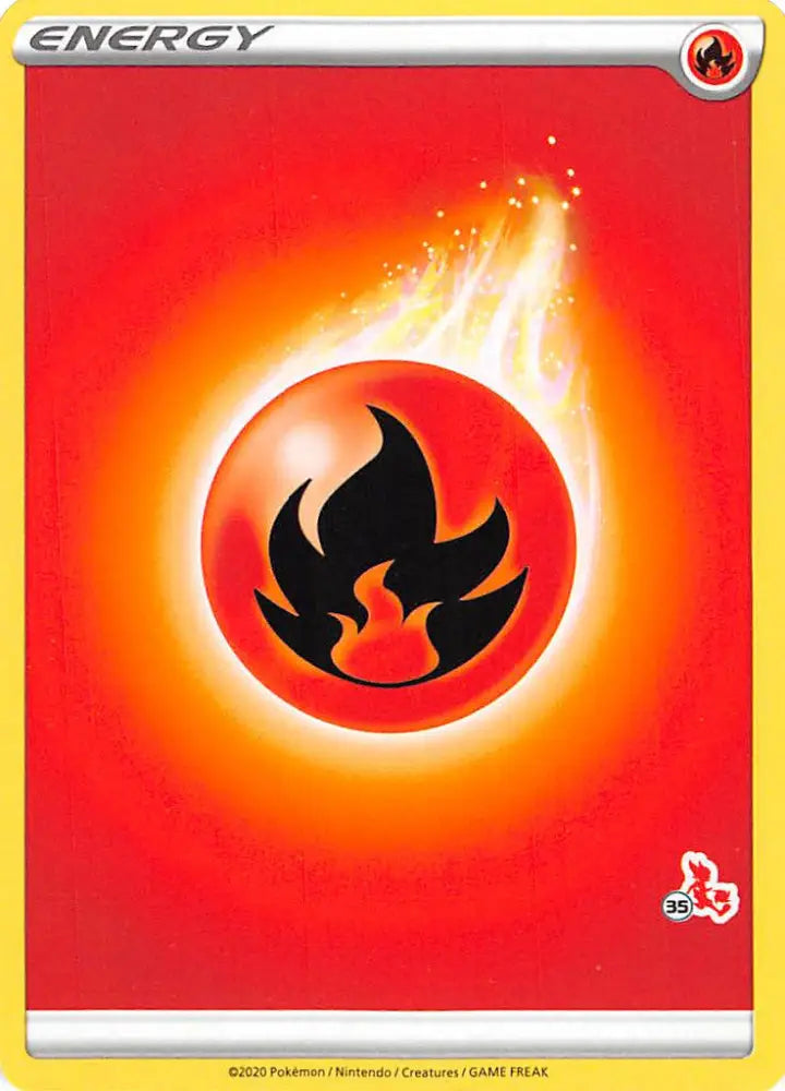 Fire Energy (Cinderace Stamp #35) [Battle Academy 2022] - Pokemon Single