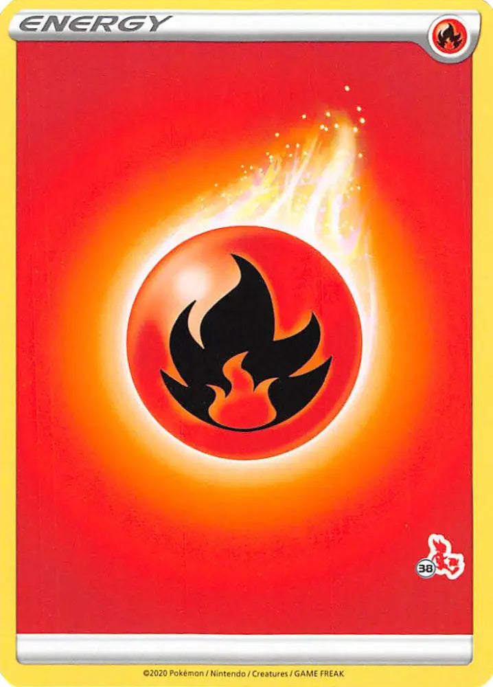 Fire Energy (Cinderace Stamp #38) [Battle Academy 2022] - Pokemon Single
