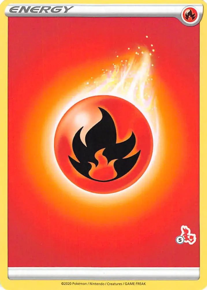 Fire Energy (Cinderace Stamp #5) [Battle Academy 2022] - Pokemon Single